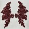 1 Pair Crystal Rhinestone Beaded & Corded Lace 100% Polyester, 12" x 5" Each Side